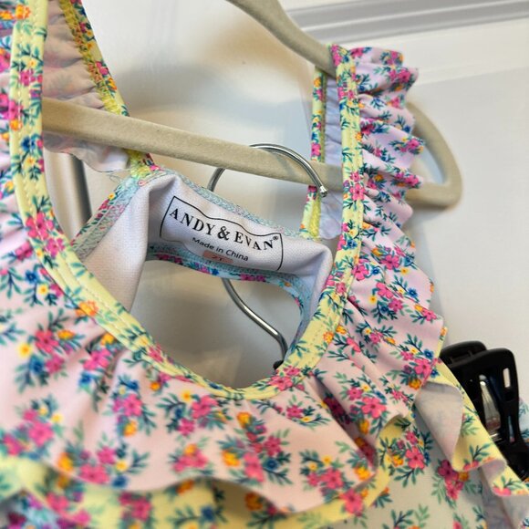 ANDY & EVAN Bikini Swimsuit & Matching Headband in Blue Size 2T NWT - Picture 4 of 7